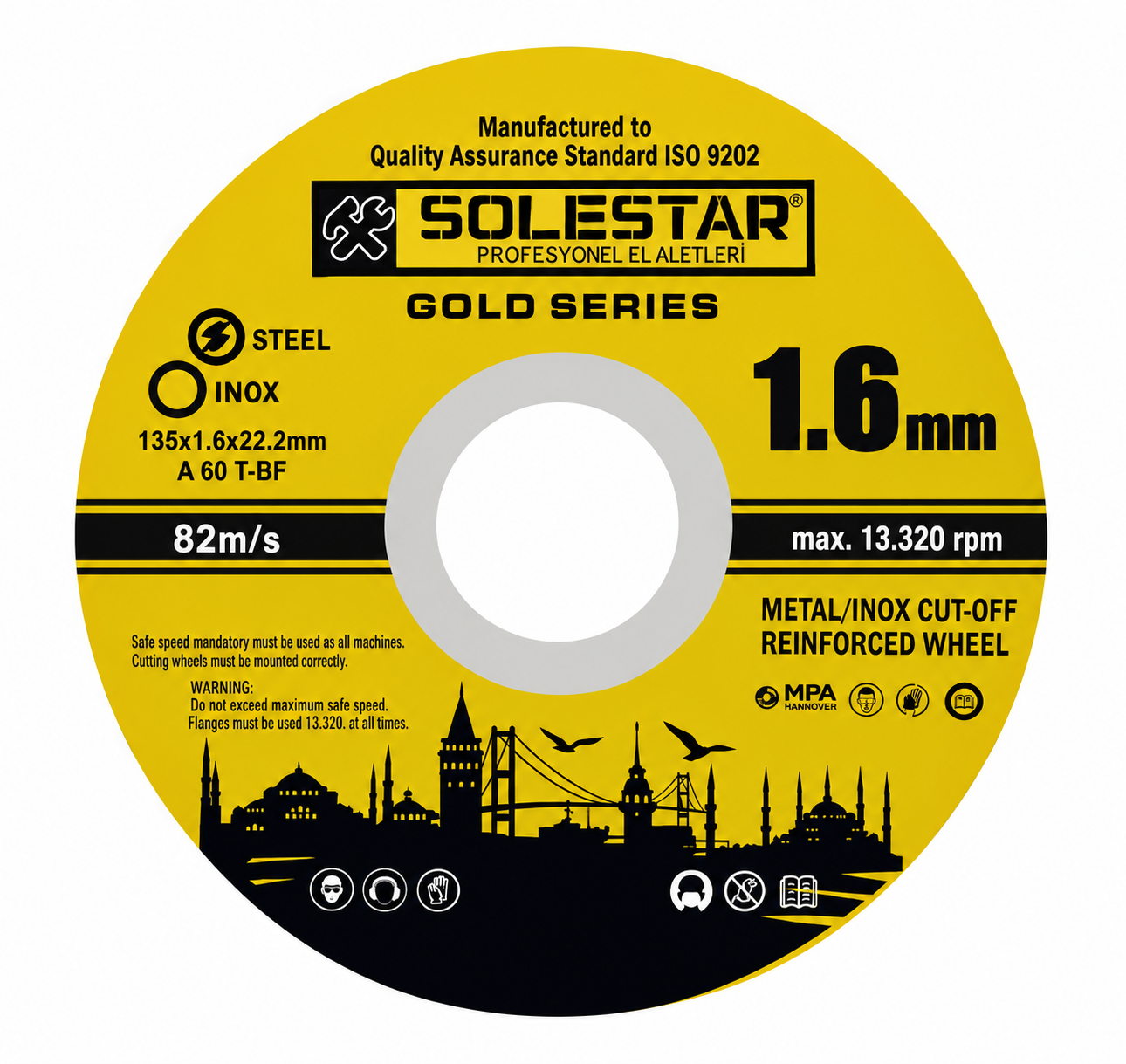 180x1,6 mm İNOX KESİCİ